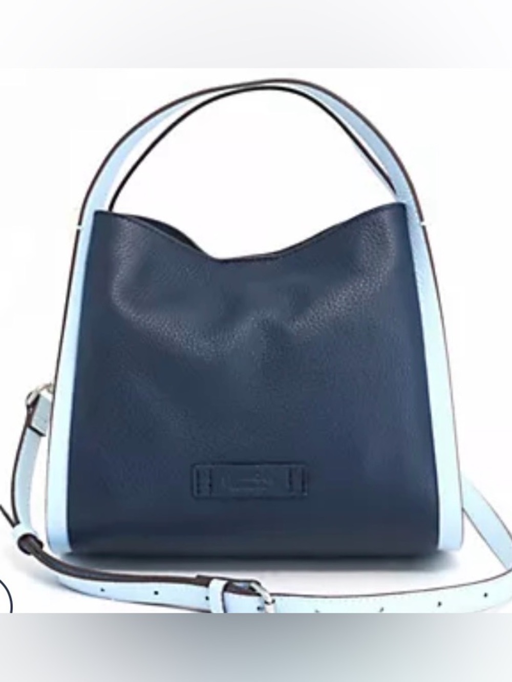 American Leather Co. Auburn 2.0 Triple Entry Leather Handbag- blue